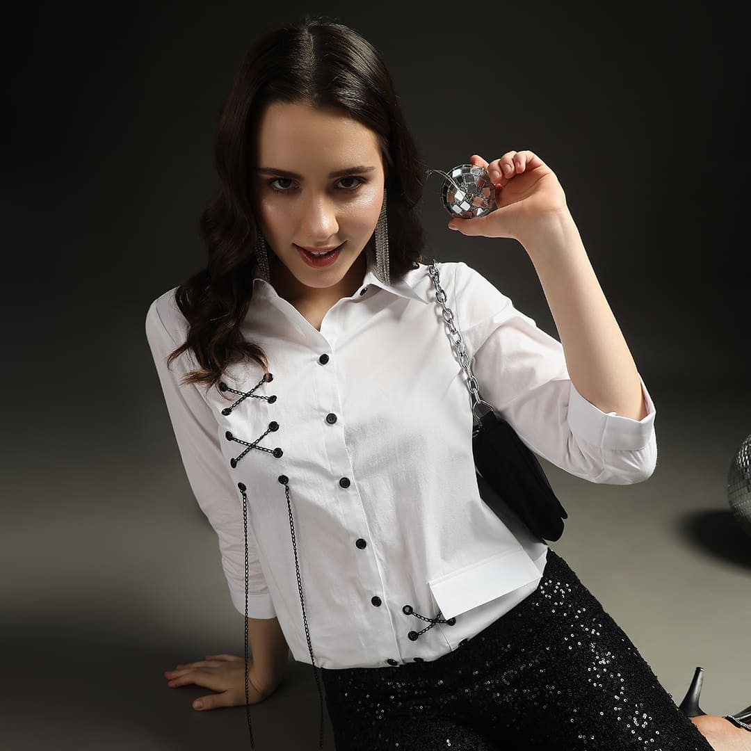 Noir Galaxy Chains Shirt