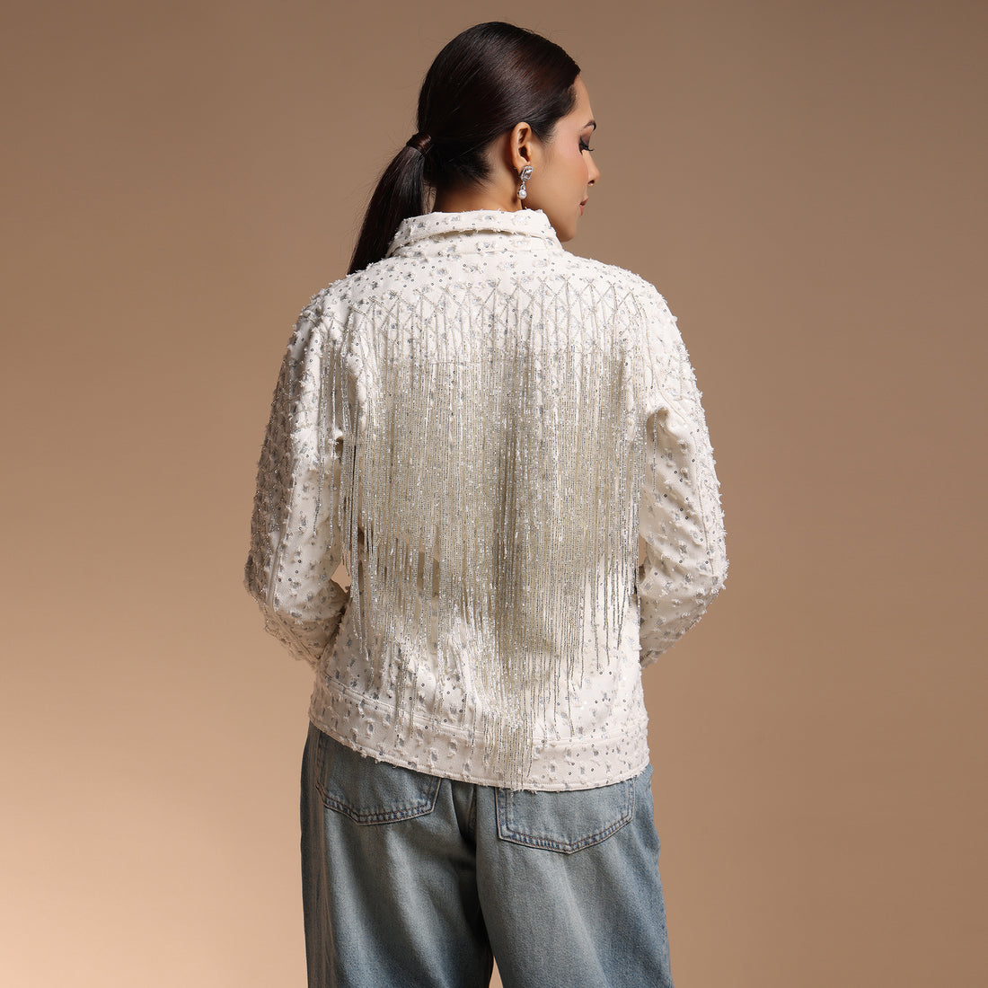 Ivory Horizon Denim Jacket