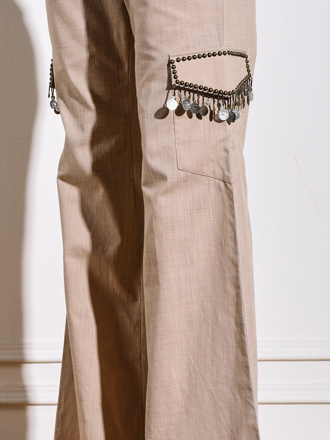 Beige Boho Pants