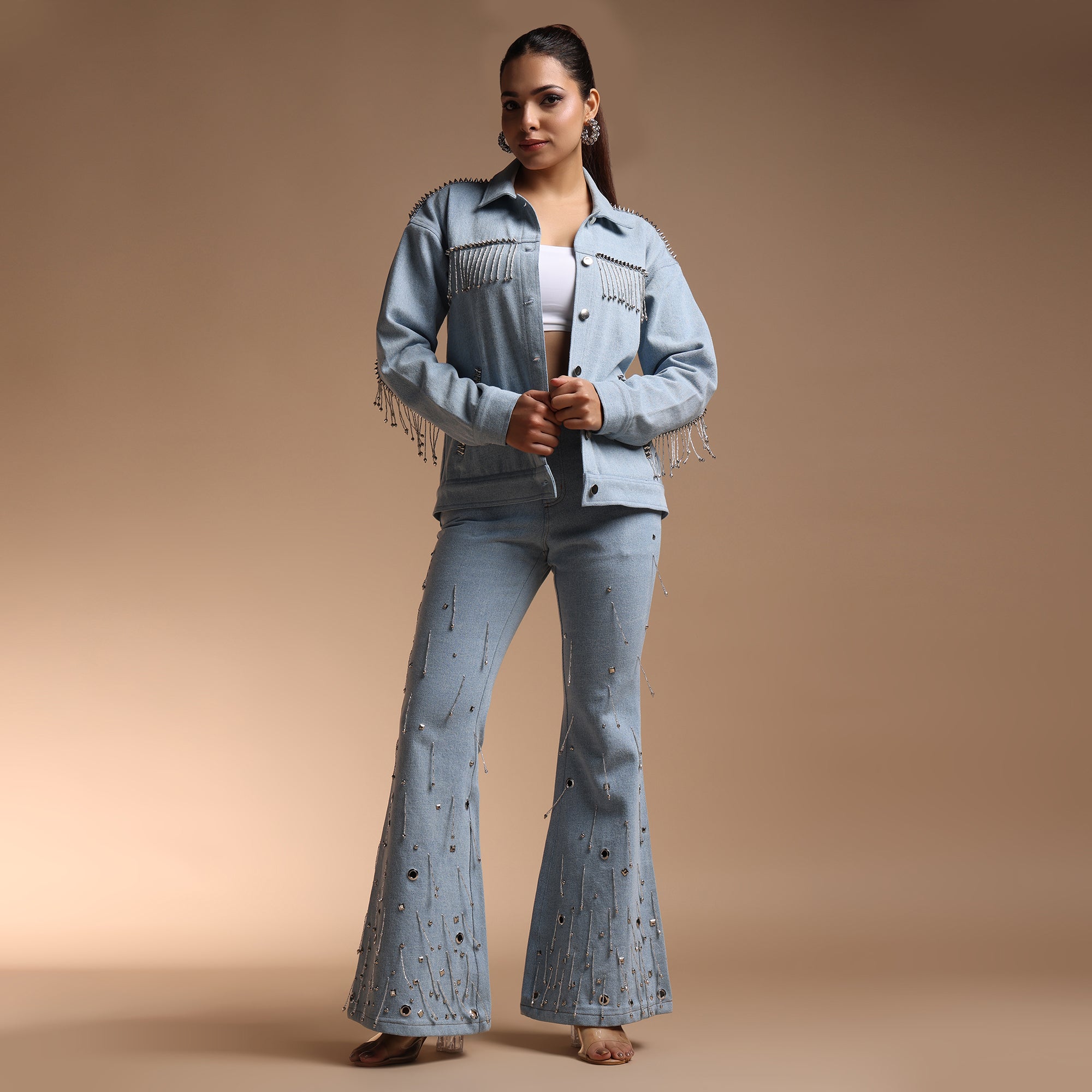 Celestial Sparkle Denim Jacket