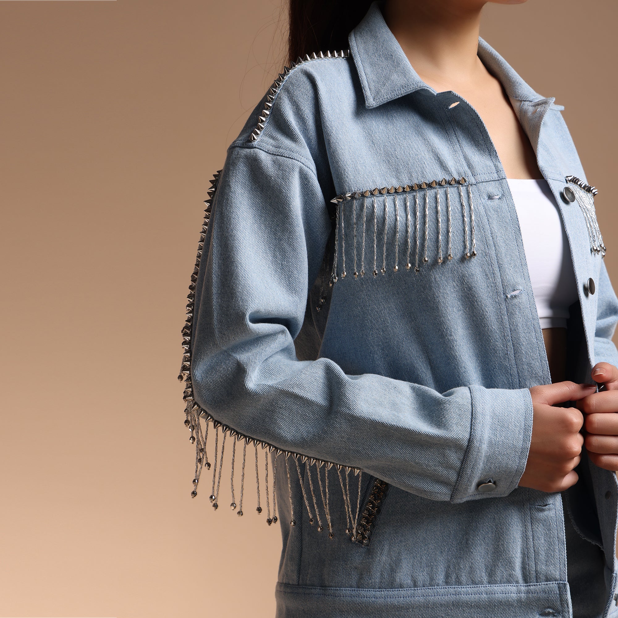 Celestial Sparkle Denim Jacket