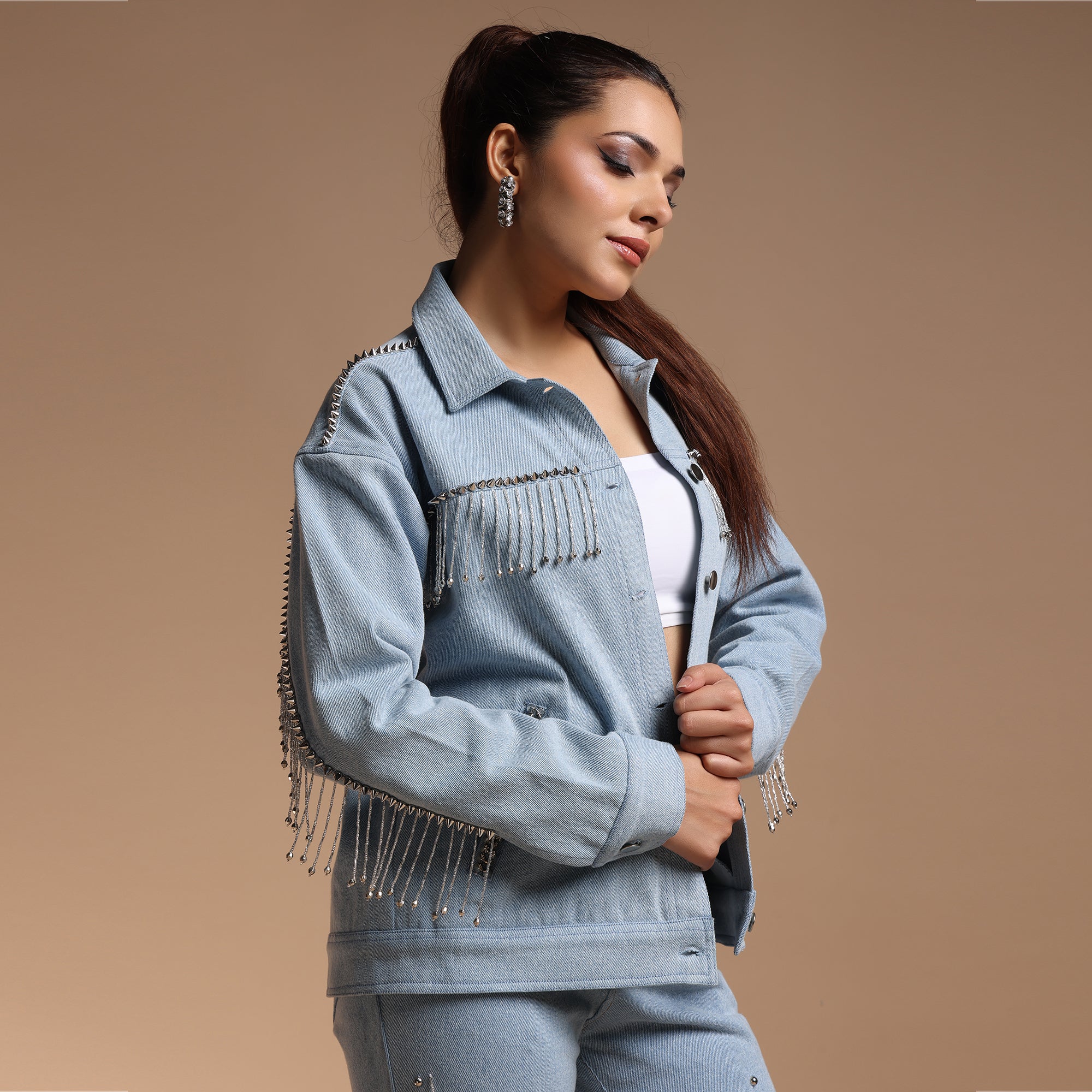 Celestial Sparkle Denim Jacket